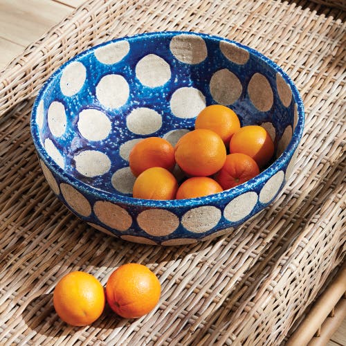 Napa Home & Garden Kiley Large Handcrafted Decorative Bowl In Blue
