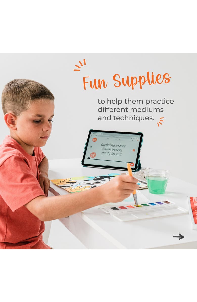 Guide Dots Level 1 Art Kit for Ages 4-7 w/ Light-Up Bright Board - Art Class in a Box, Alternate, color, 