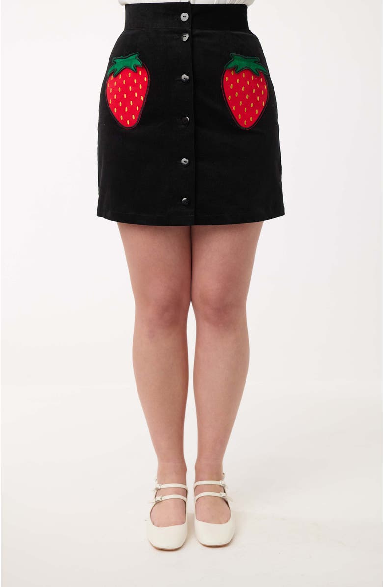 Smak Parlour Kitschy Shaped Pocket Match Game Mini Skirt, Main, color, Black
