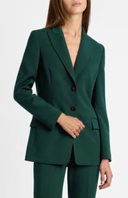 Santorelli Enrica Two-button Jacket in Soft Stretch Twill