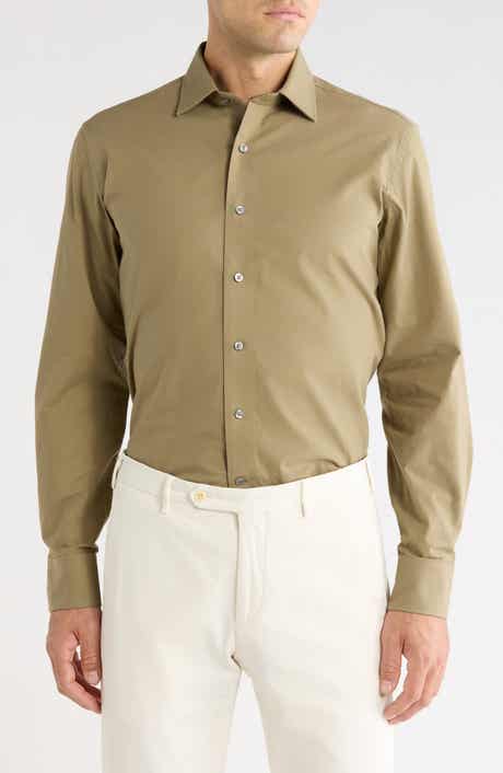 Trim Fit Solid Dress Shirt