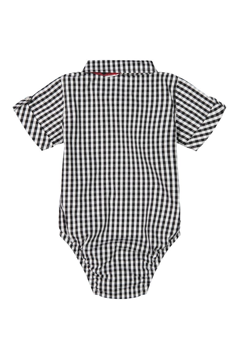 Bodysuit, Shorts & Bow Tie Set, Alternate, color, BLACK