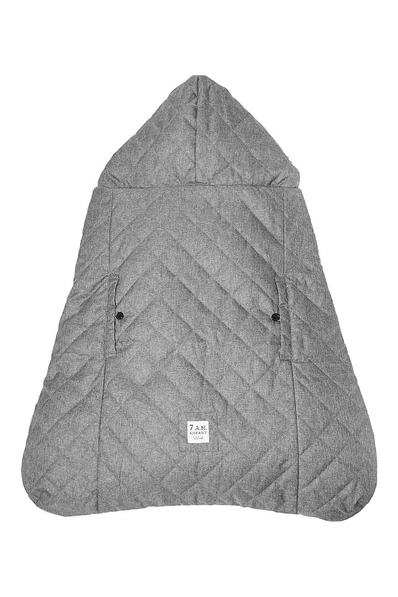 7. A.M. Enfant K-Poncho 3-in-1 Baby Carrier Cover, Main, color, HEATHER GREY PLUSH