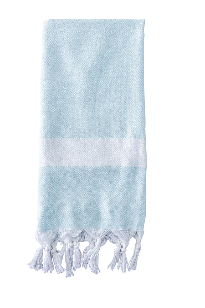 Charleston Stripe Turkish Cotton Beach Towel, Alternate, color, Bright Pink