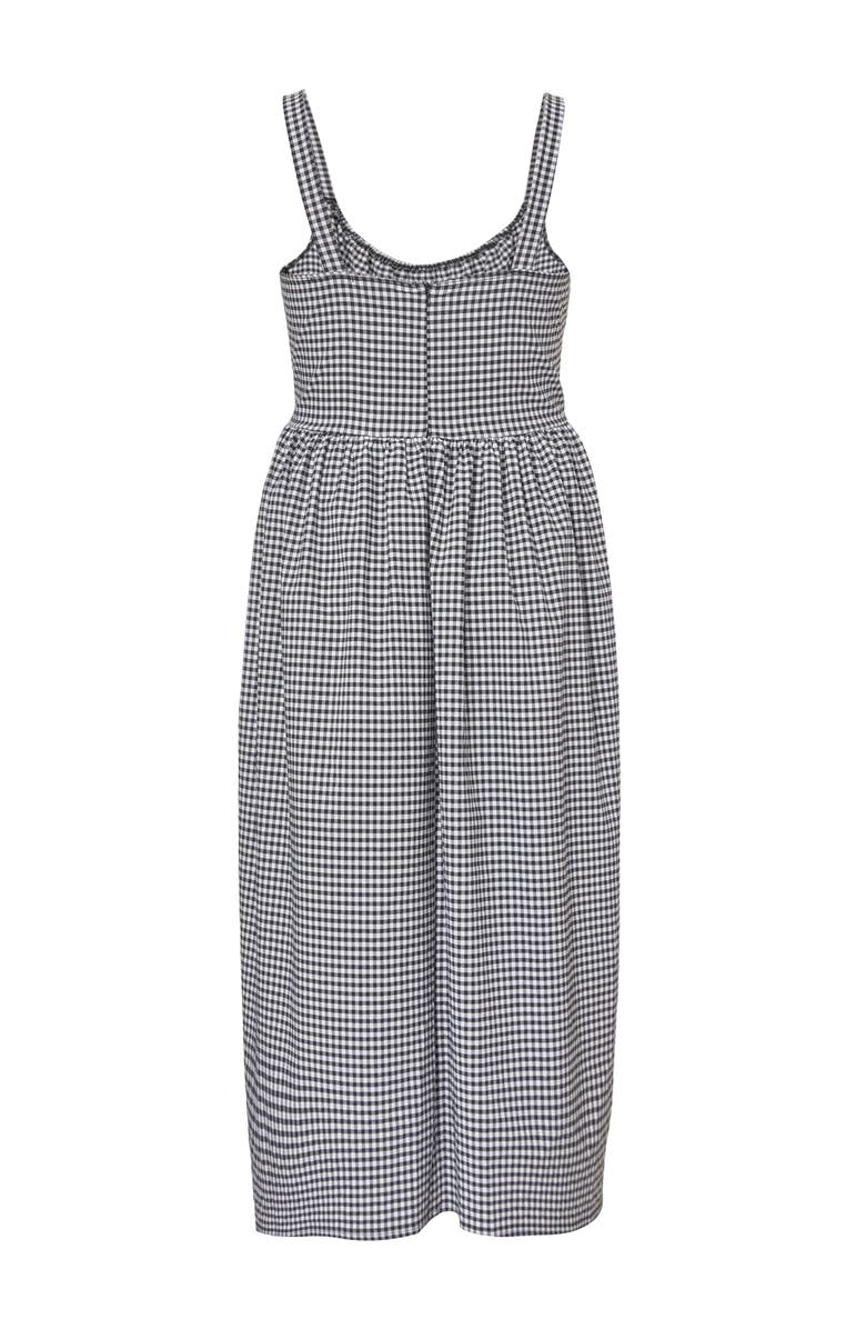 QUIZ Plus Size Gingham Drop Waist Maxi Dress, Alternate, color, Black