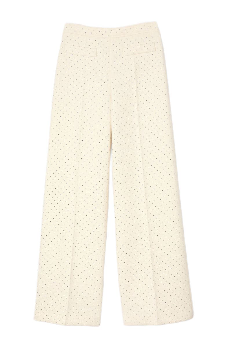 SANDRO Tweed rhinestone-covered trousers, Alternate, color, 