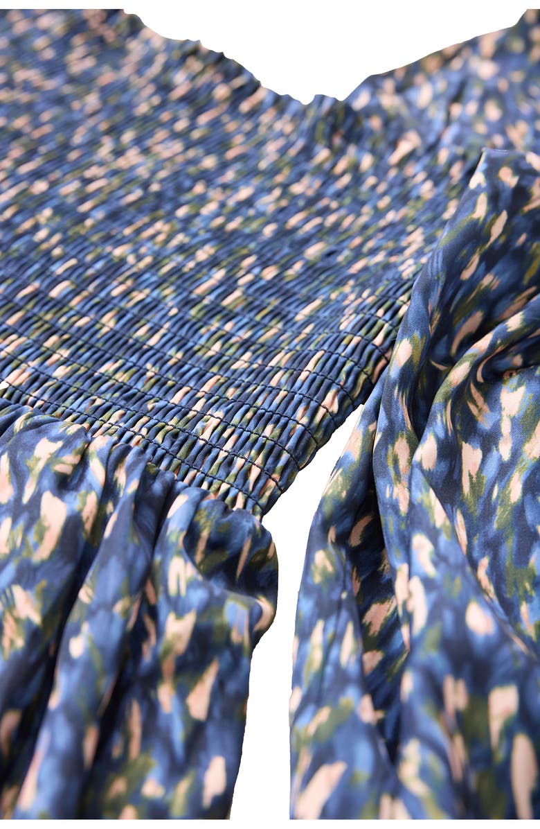 Ingrid & Isabel<sup>®</sup> The Breeze Elbow Sleeve Sateen Maternity Dress, Alternate, color, Blue Multi Blur Dot