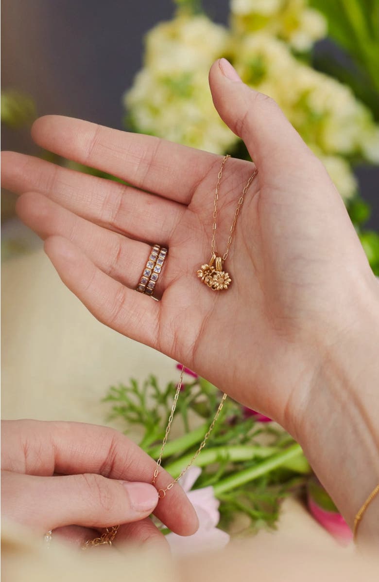 MADE BY MARY May Birth Flower Charm, Alternate, color, Silver