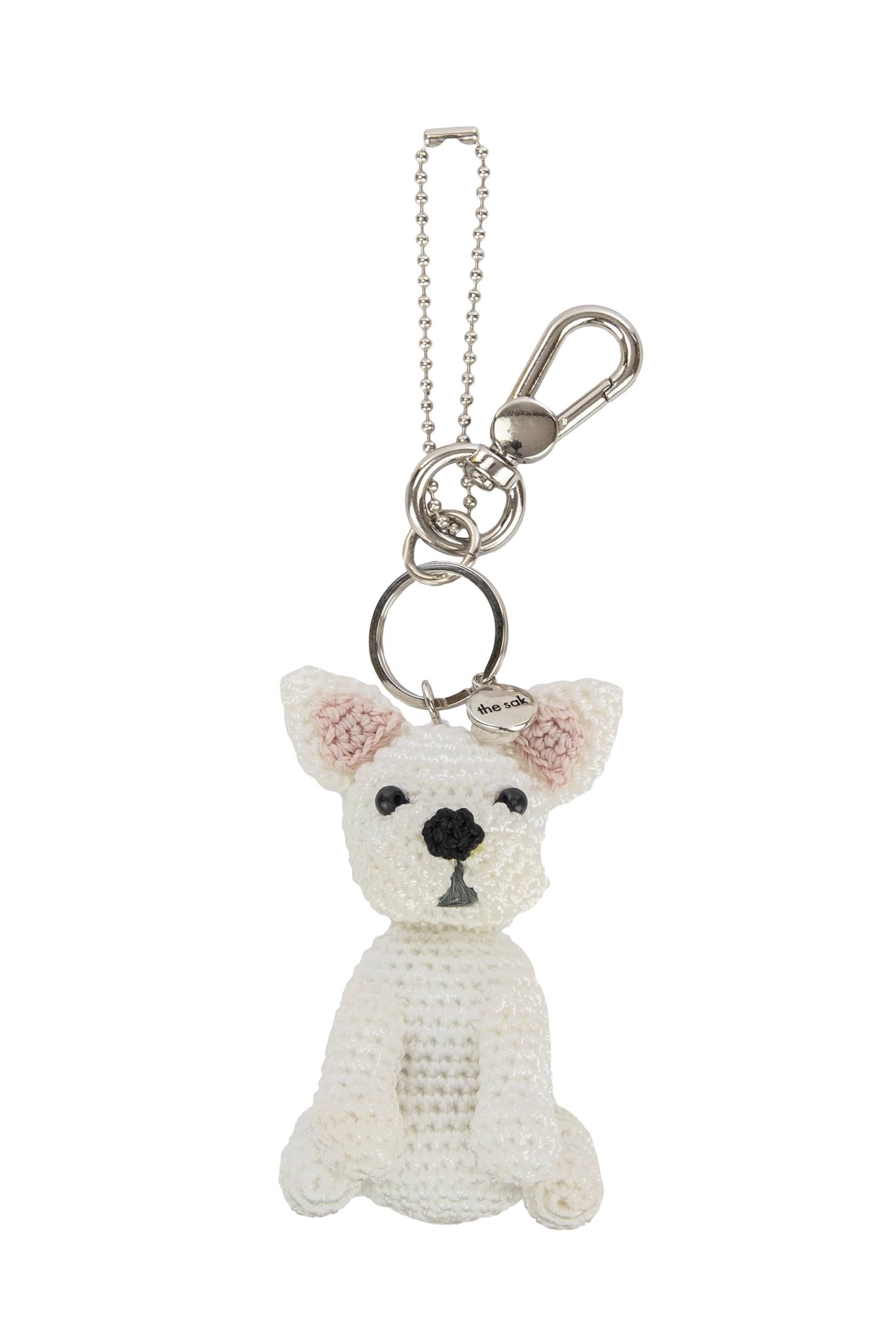 Yarnicharmz Hand Crochet Dangle - Dogs, Main, color, White Frenchie