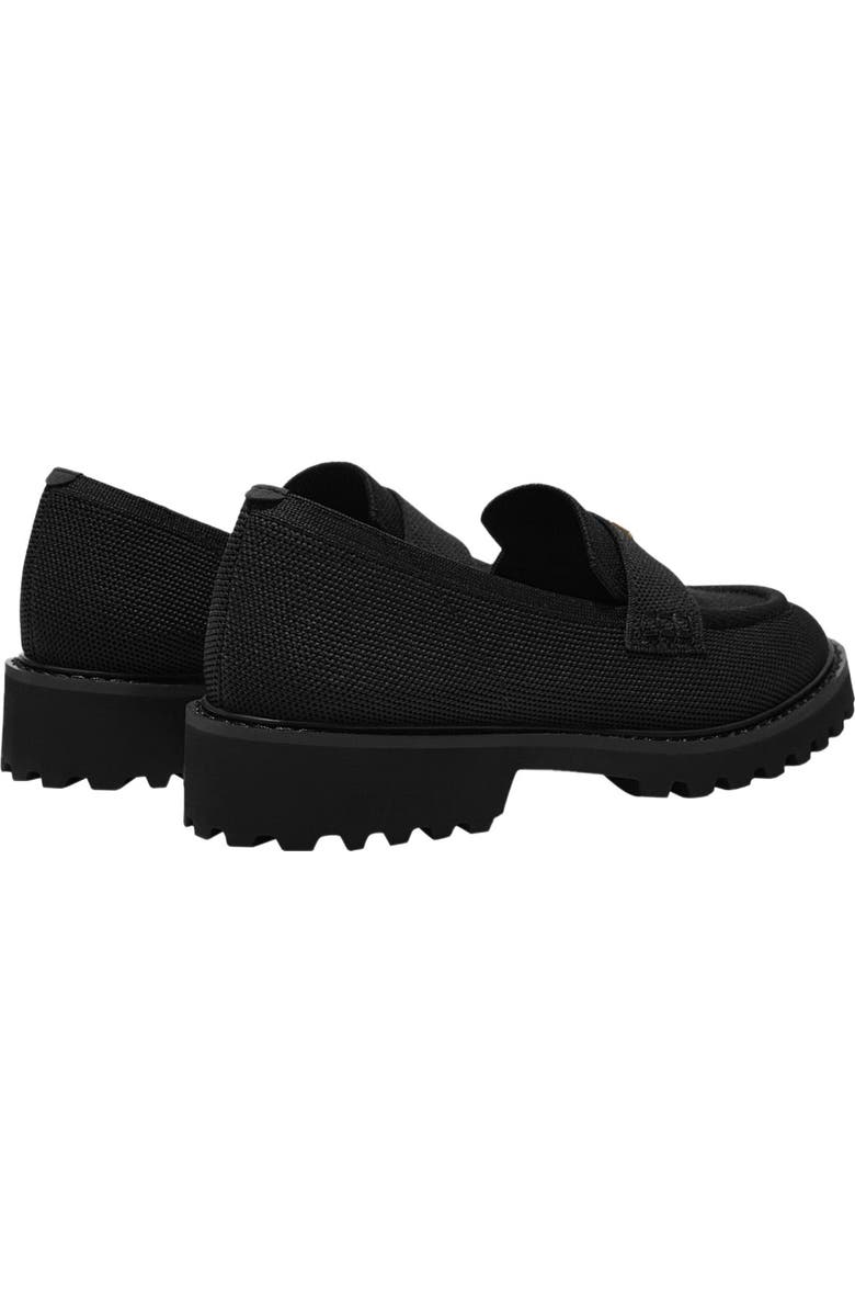 VIVAIA Round-Toe Platform Chunky Heel Loafers, Alternate, color, Black