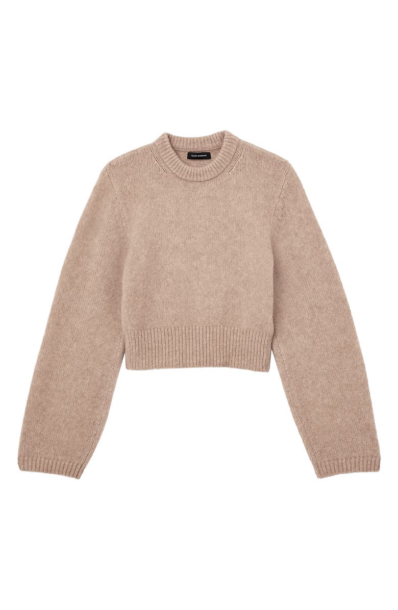 Club Monaco Relaxed Crewneck Crop Wool Blend Sweater, Alternate, color, 