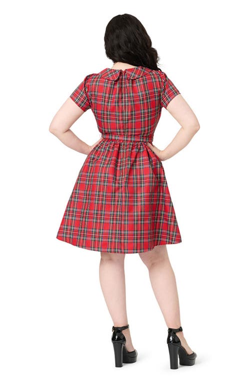 Smak Parlour Plus Size Flare Dress In Red