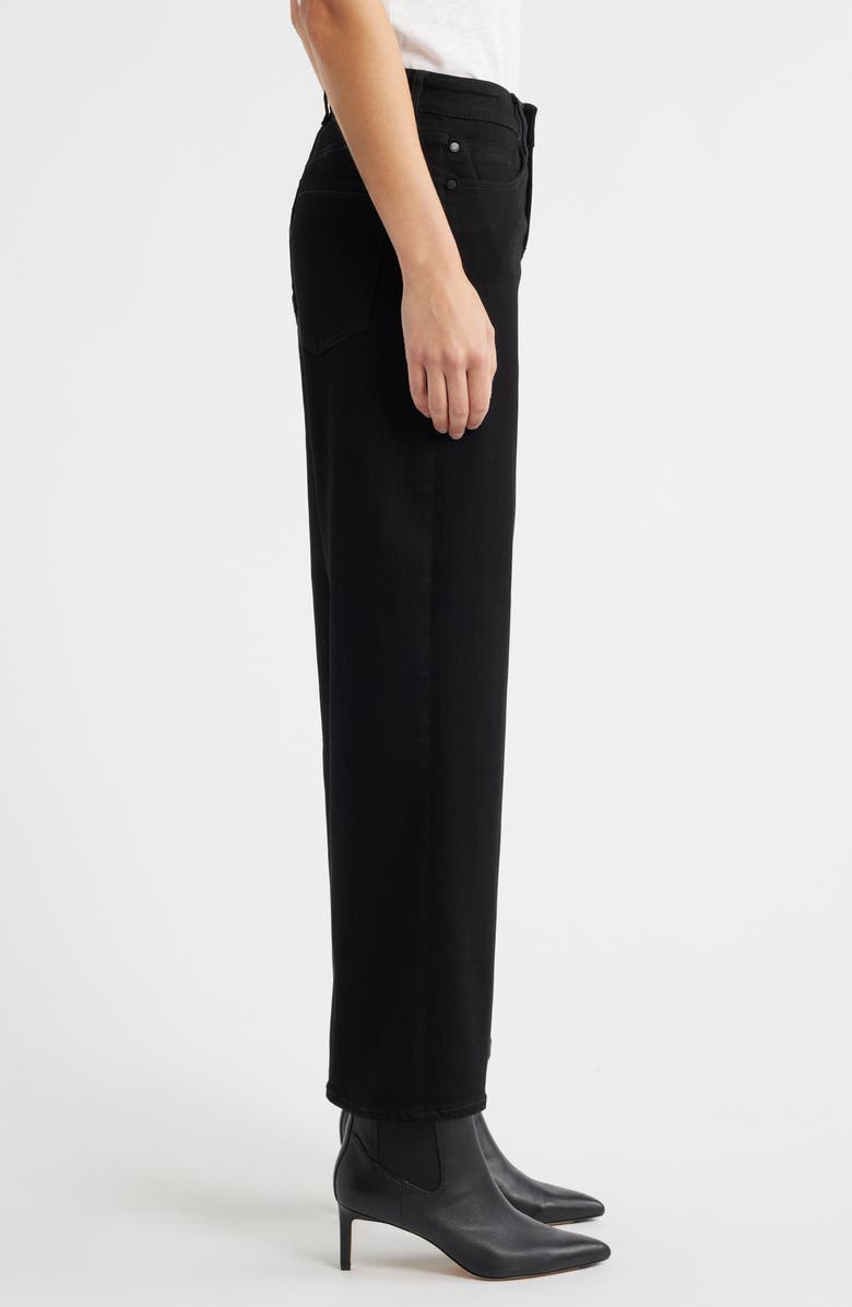 Liverpool Los Angeles Stride High Waist Wide Leg Jeans, Alternate, color, Black Rinse