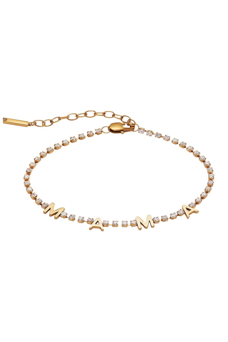 Mama Tennis Bracelet, Main, color, Gold