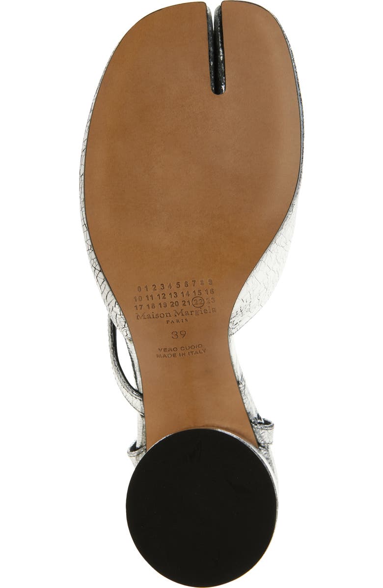 Maison Margiela Tabi Metallic Ankle Strap Pump, Alternate, color, Metallic Silver