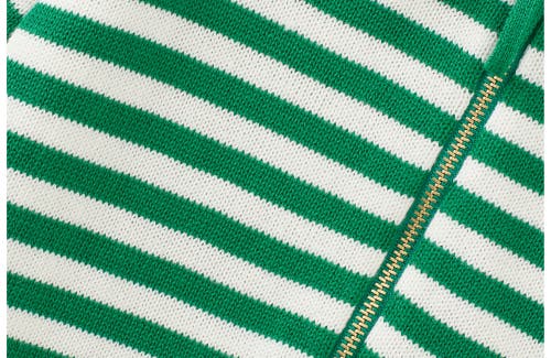 Vild House Of Little Organic Knit Cardigan In Green Striped
