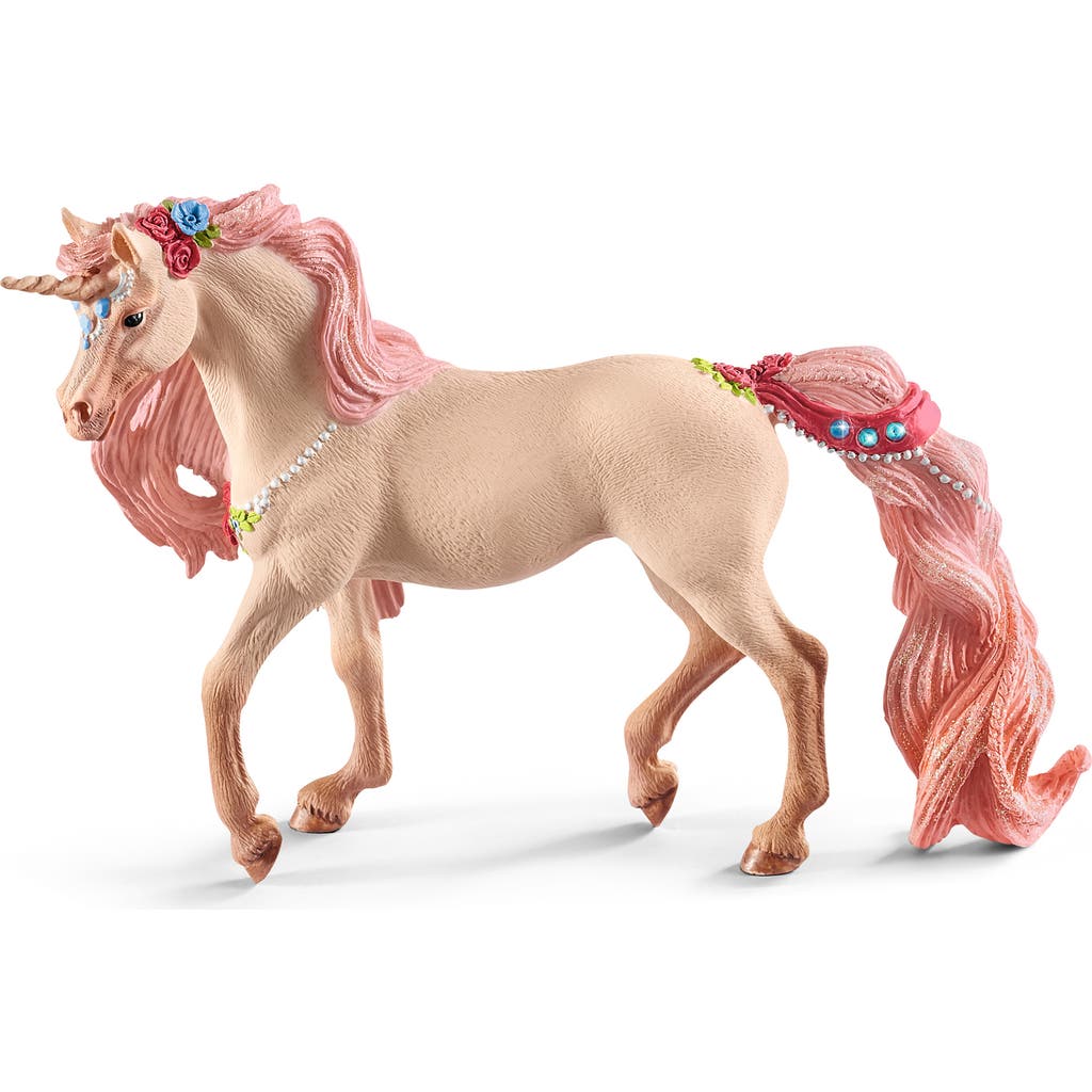 Schleich Bayala Decorated Unicorn Mare, Collectible Figurine, Plastic, Pink, Kids in Multicolored  product