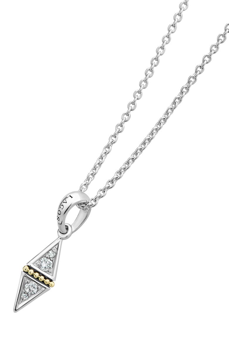 LAGOS Diamond Pyramid Pendant Necklace, Alternate, color, 