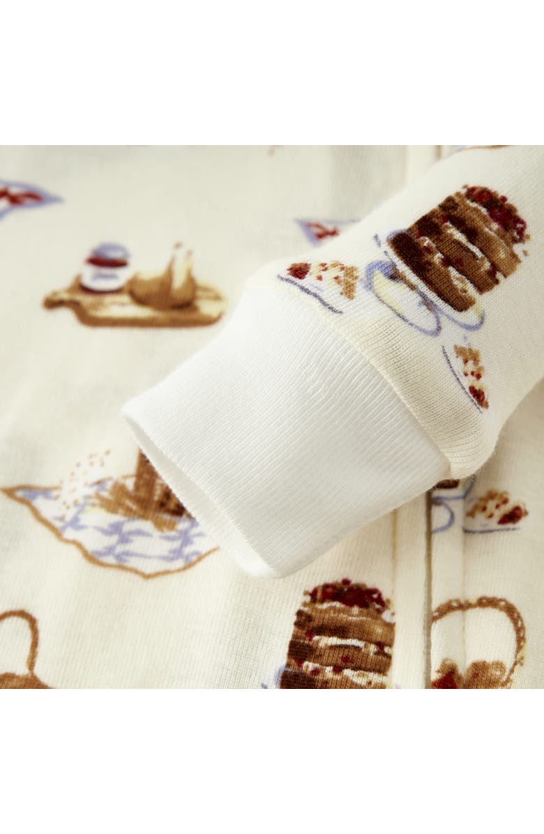 Milkbarn Organic Cotton Zipper Pajama, Alternate, color,