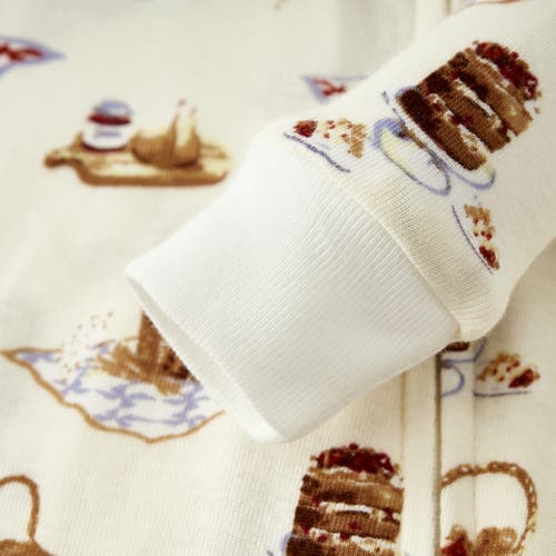 Milkbarn Organic Cotton Zipper Pajama In Multi