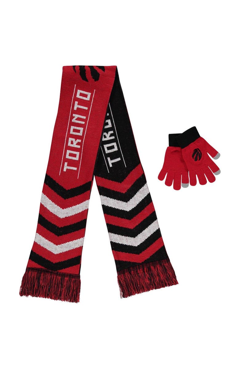 FOCO Red Toronto Raptors Glove & Scarf Combo Set, Main, color, Red