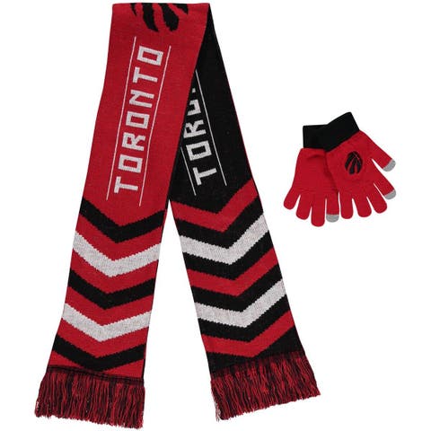 Red Toronto Raptors Glove & Scarf Combo Set
