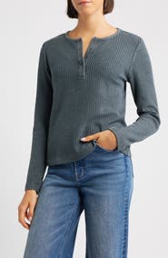 CITY BLUES Thermal Knit Henley