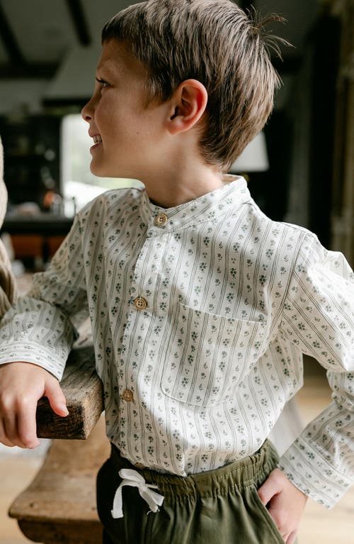 Little Paper Kids Arthur Long Sleeve Shirt In White