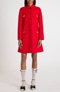 Valentino Garavani Virgin Wool & Cashmere Broadcloth Trapeze Coat