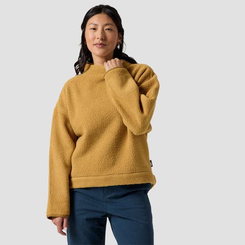 Wander Pile-Fleece Mock-Neck Top - Women's