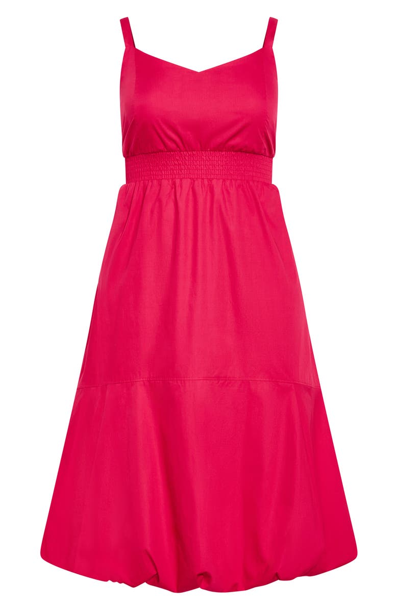 City Chic Eliza Bubble Hem Cotton Maxi Dress, Alternate, color,