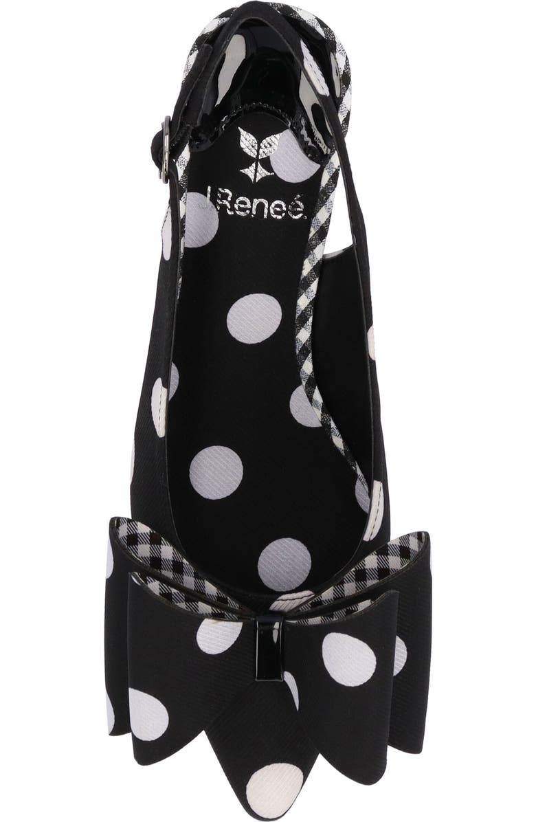 J. Reneé Delmare Slingback Pump, Alternate, color, Black/ White