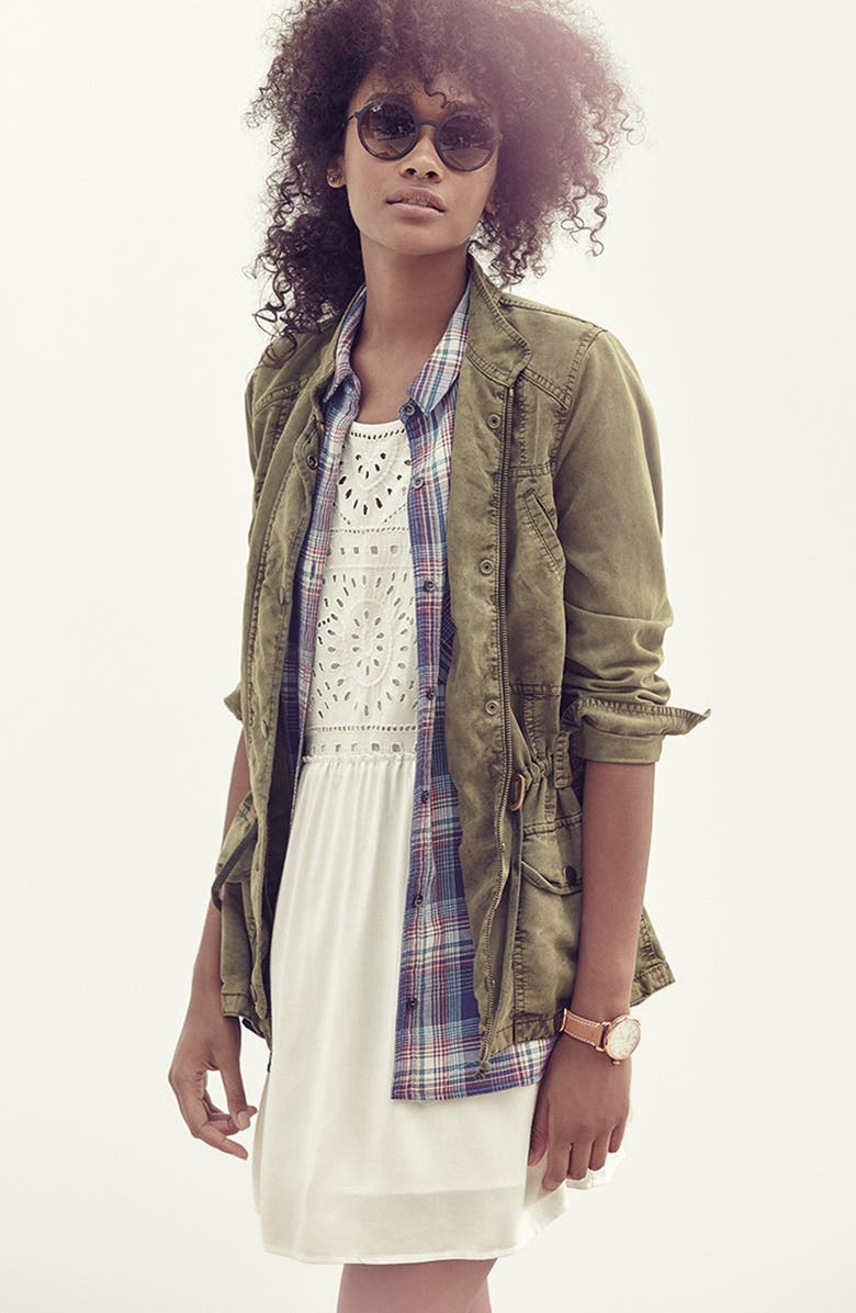 Hinge Drapey Military Jacket, Main, color, 