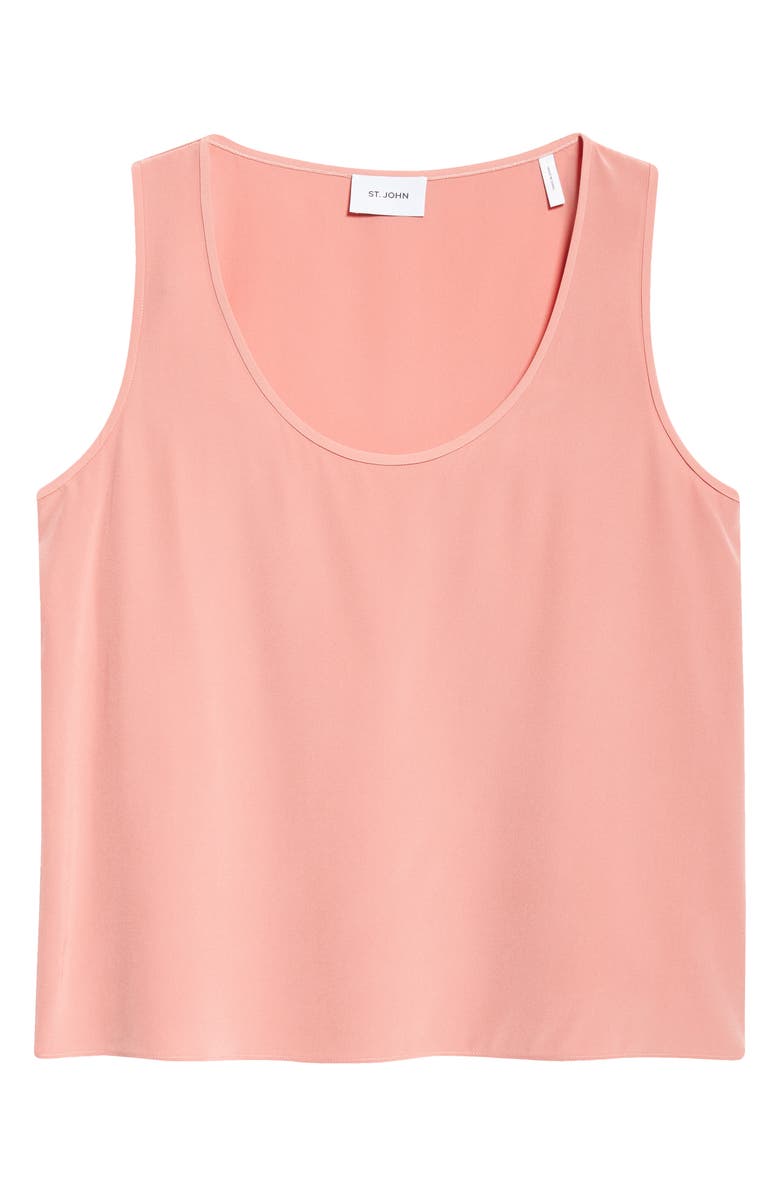 ST. JOHN Silk Crêpe de Chine Shell, Alternate, color, 