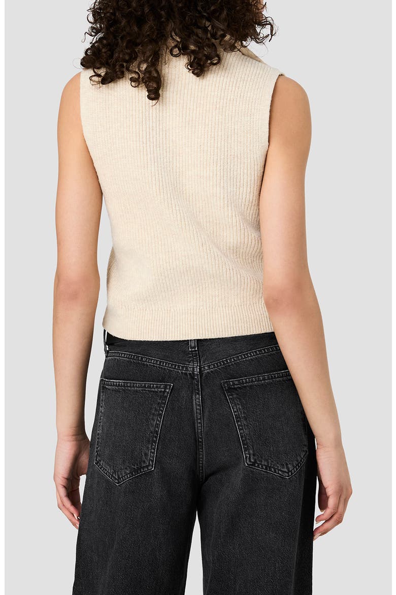 Marley Half Zip Rib Sweater Vest, Alternate, color, OATMEAL MELANGE