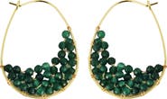 Panacea Beaded Teardrop Hoop Earrings