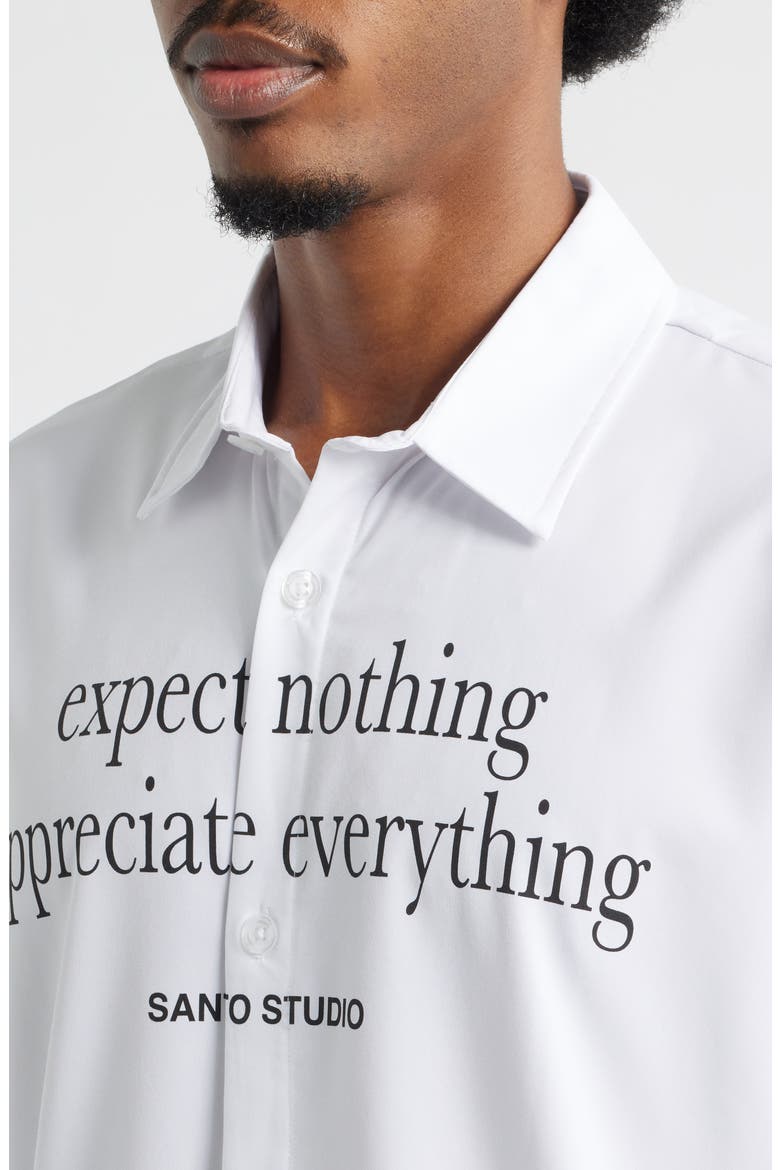 Appreciate Button-Up Shirt, Alternate, color, WHITE