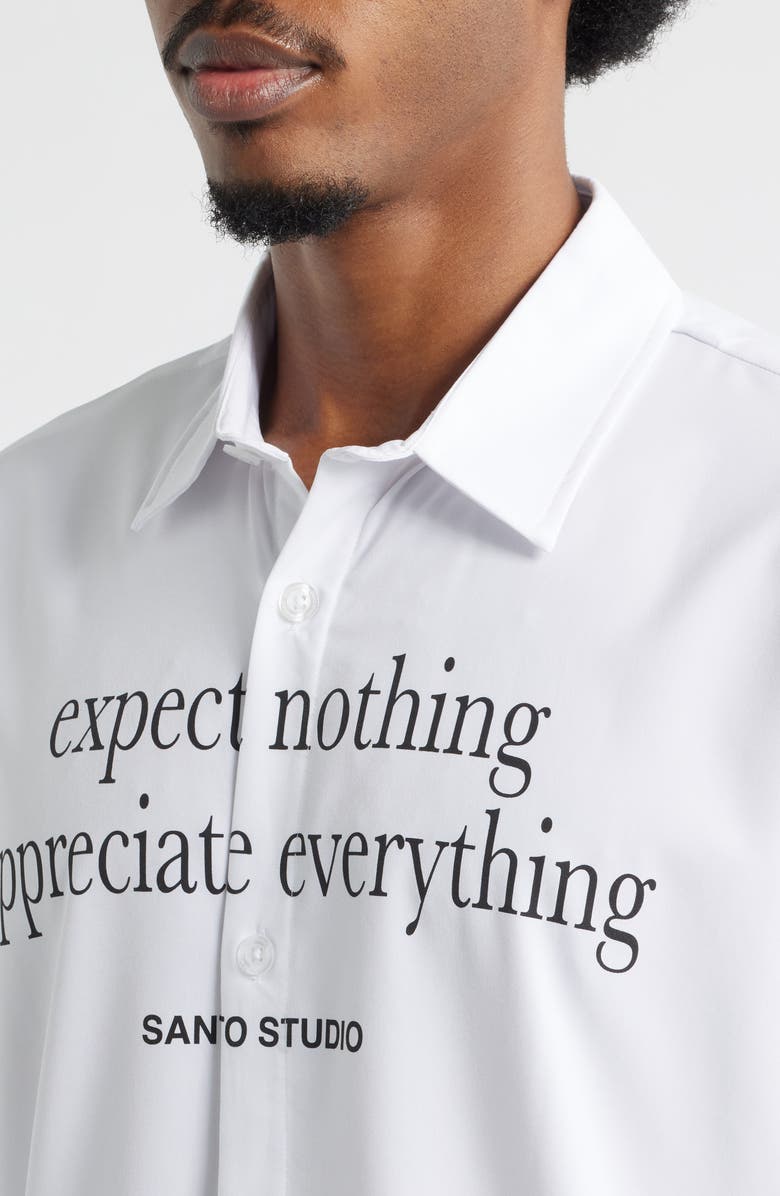 SANTO STUDIO Appreciate Button-Up Shirt, Alternate, color, White