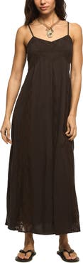 Lucky Brand Festival Embroidered Lace Sleeveless Maxi Dress