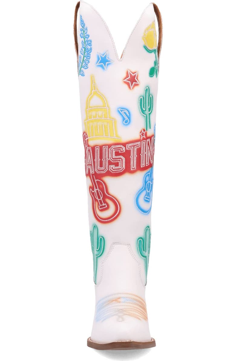 Dingo Austin Embroidered Western Boot, Alternate, color, White