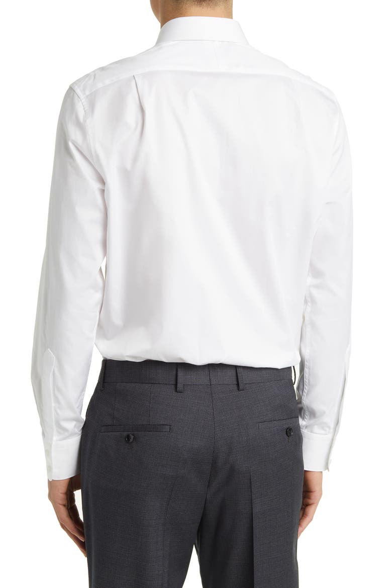Luxury Twill Slim Fit Shirt Single Cuff, Alternate, color, WHITE