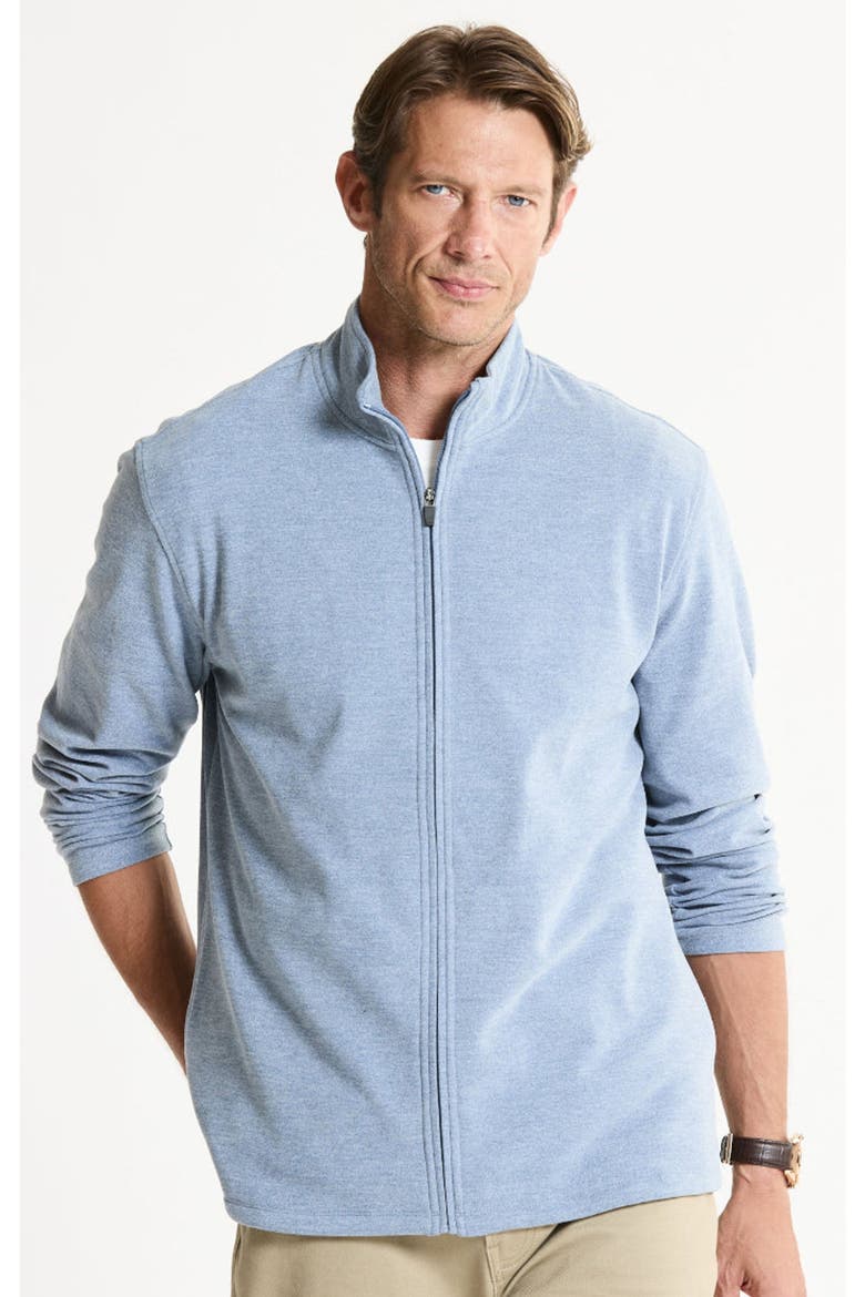 Ultra Soft Heather Knit Full Zip, Main, color, SLATE BLUE