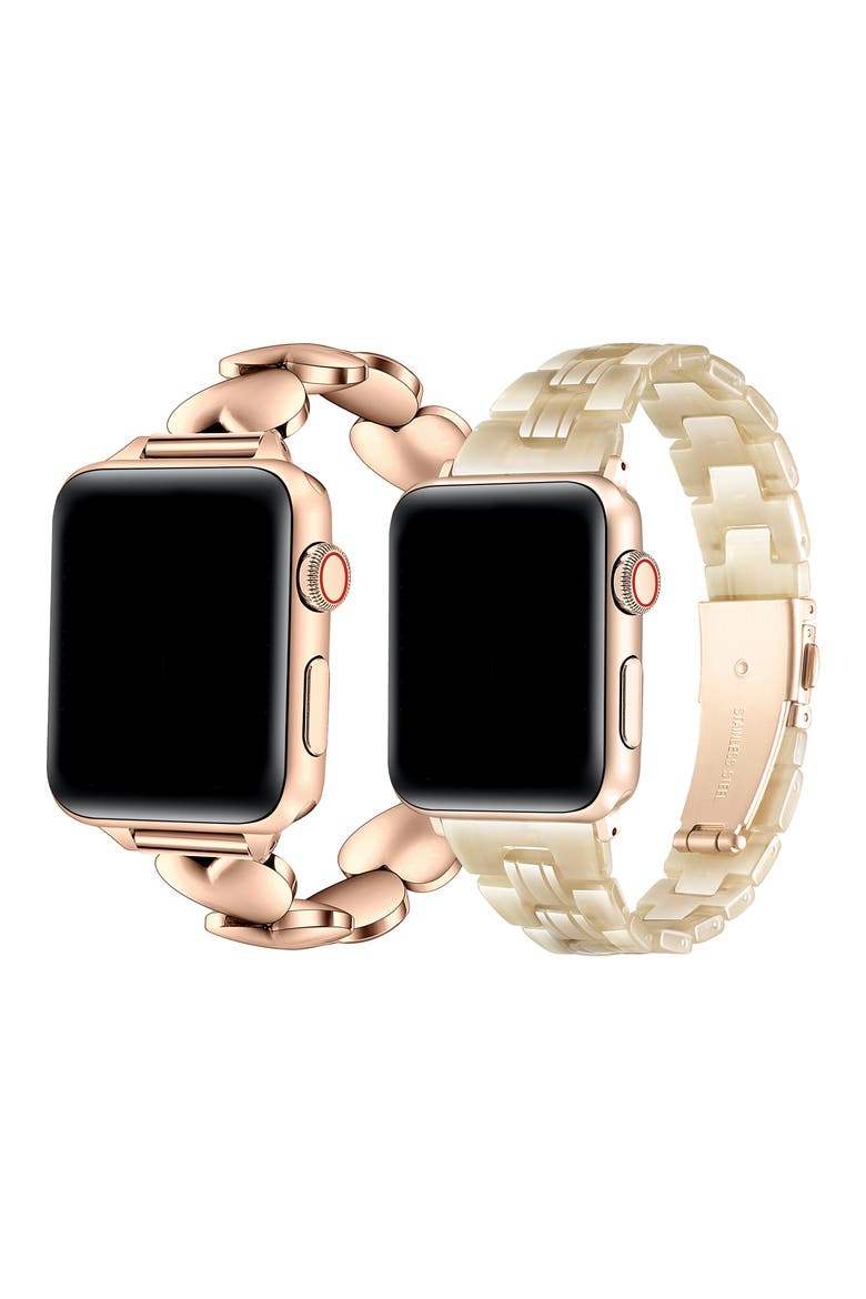 Aphrodite Autumn 2-Pack Apple Watch® Watchbands, Alternate, color, ROSE GOLD