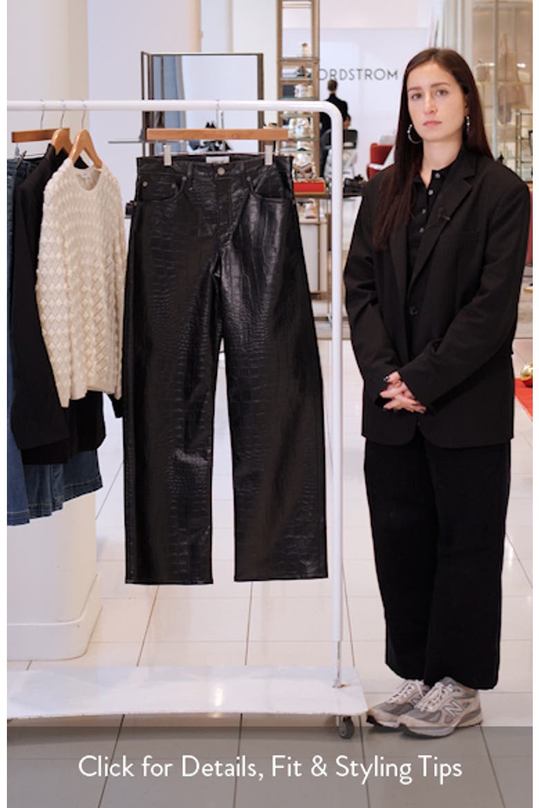 Arc Croc-Embossed Faux Leather Pants video