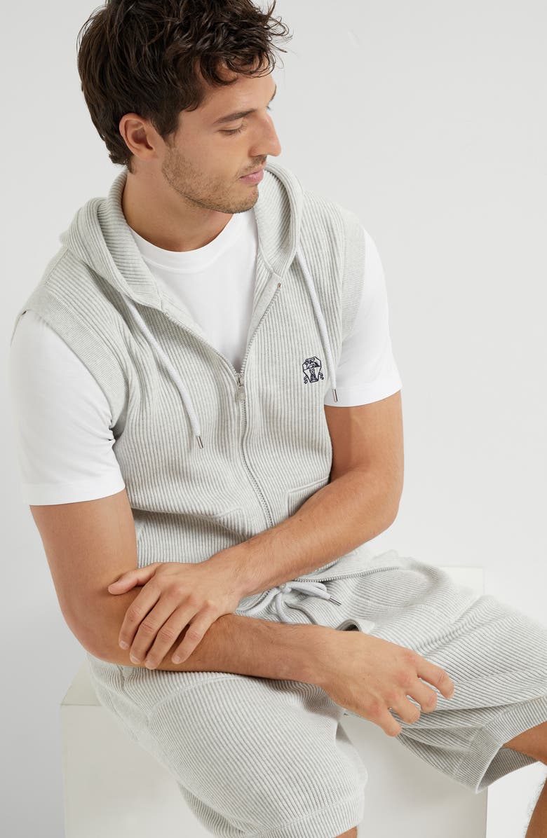 Brunello Cucinelli Cotton knit vest, Alternate, color, 