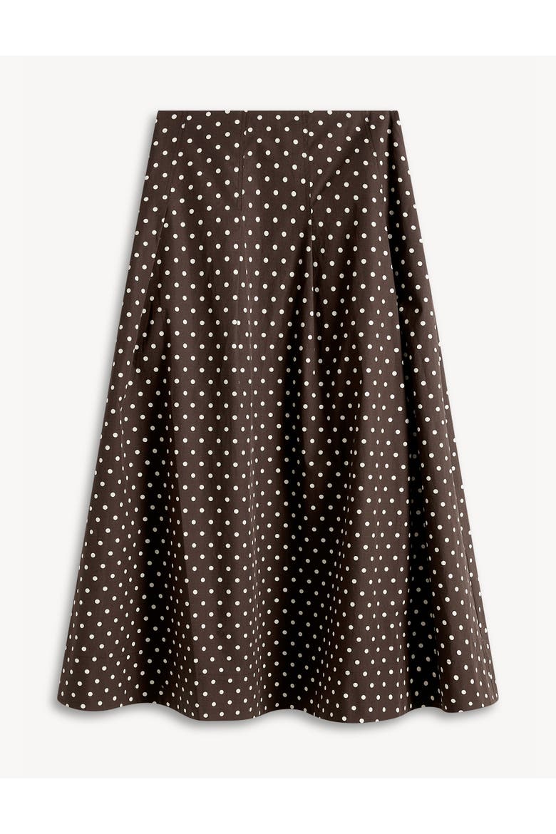 Antonella A-Line Midi Skirt, Alternate, color, Brownivory