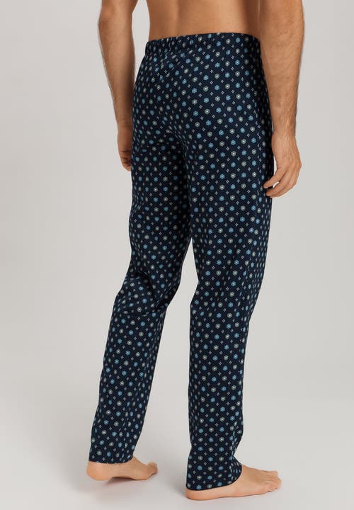 Hanro Night And Day Cotton Drawstring Pajama Pants In Regatta Tie Print
