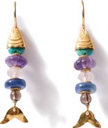 Chan Luu Orris Semiprecious Stone Linear Drop Earrings