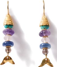 Chan Luu Orris Semiprecious Stone Linear Drop Earrings