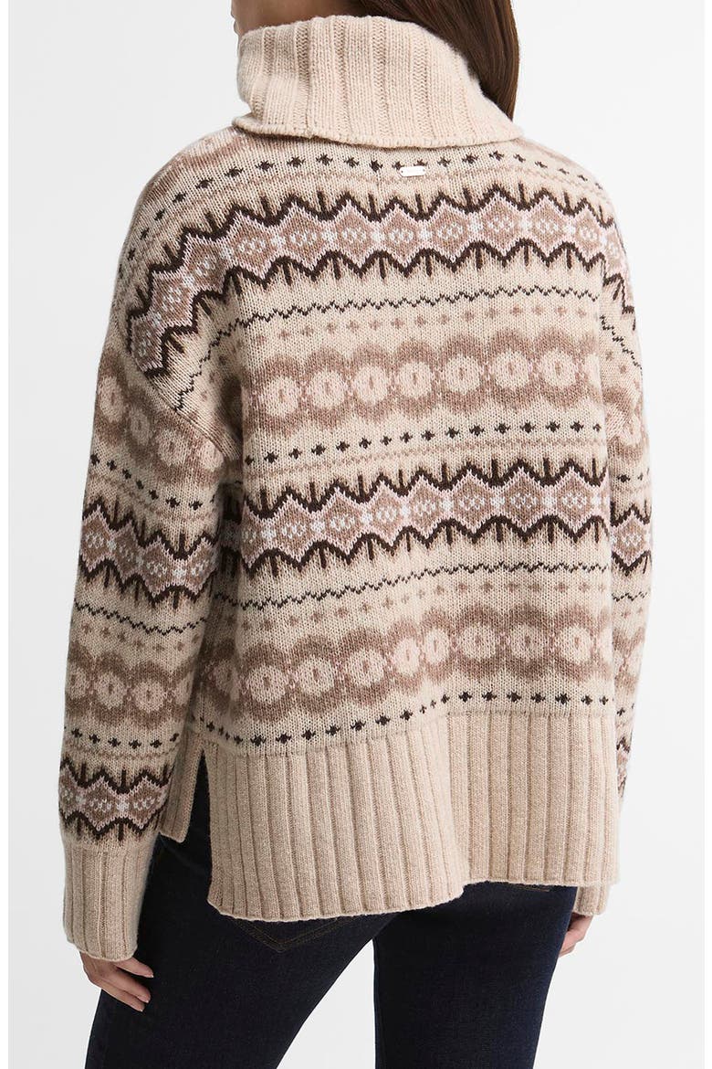 Helen Fair Isle Wool Blend Turtleneck Tunic Sweater, Alternate, color, BIRCH MULTI